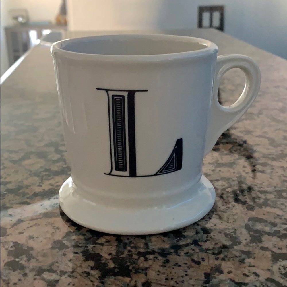 Anthropologie “L” monogram mug